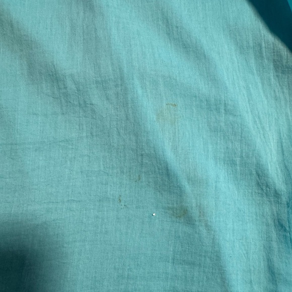 Tantrums Cotton Sky Blue Silver Beaded V- Neckline Long Sleeve Tunic Size 3X - Picture 9 of 11